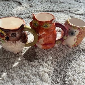 Pier One Fall Animal Mugs